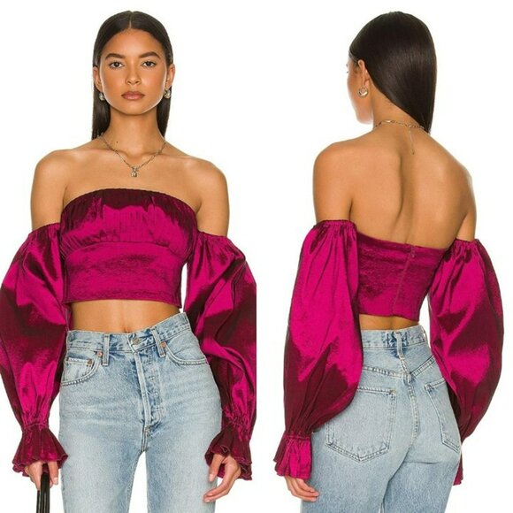 Lovers and Friends Fraya Top - Raspberry Red - Picture 1 of 11